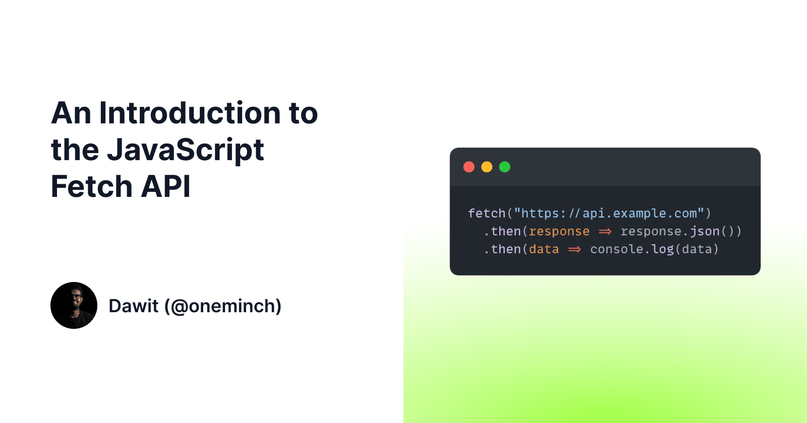The JavaScript Fetch API